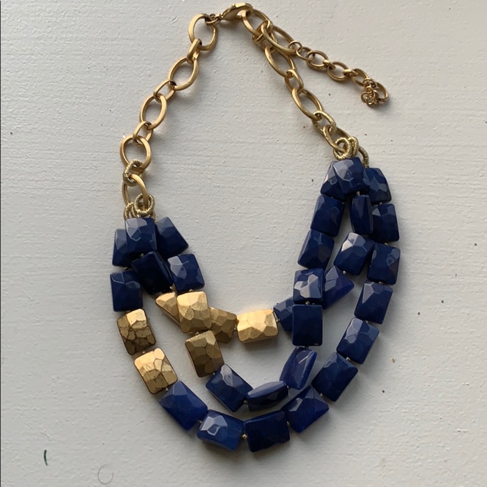 Stella & Dot faux lapis statement necklace
